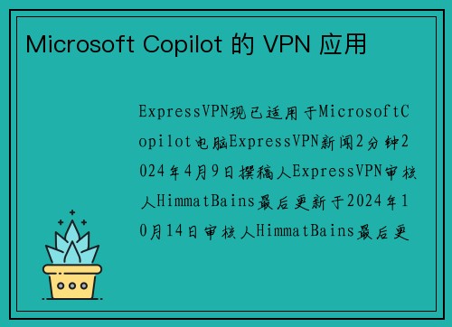 Microsoft Copilot 的 VPN 应用 